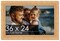 36x24 Modern Bamboo Picture Frame with UV-Resistant Acrylic & Acid Free Backing, Available in 5 Finishes - Gold, Silver, Brown, Black, and Natural